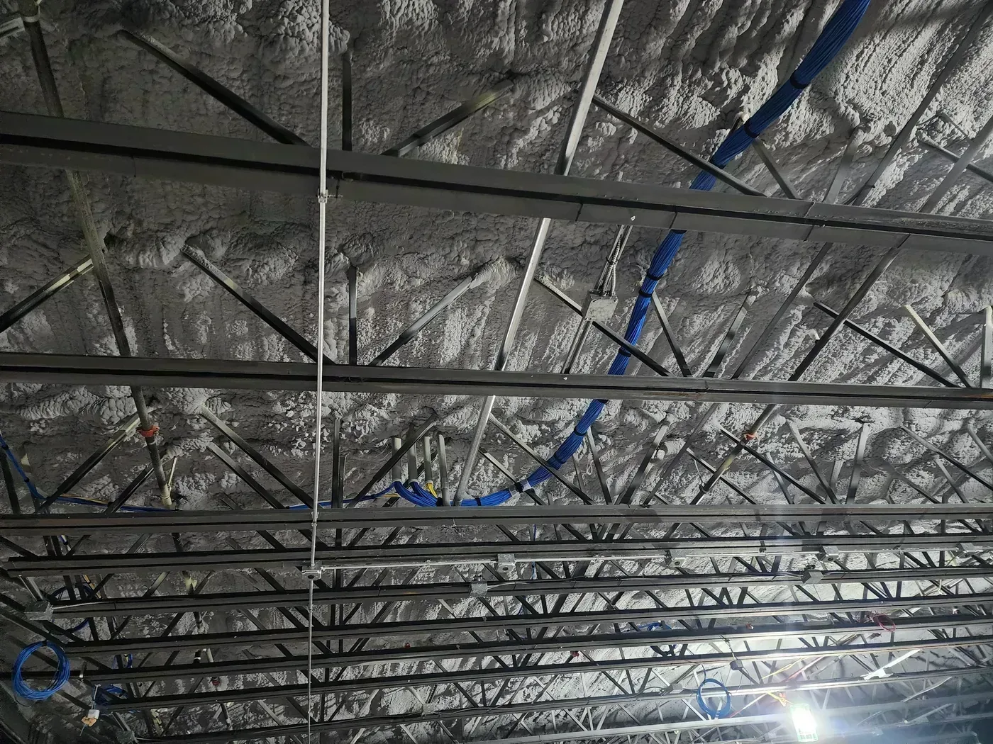 Cat6 cable routing above ceiling in school expansion classrooms