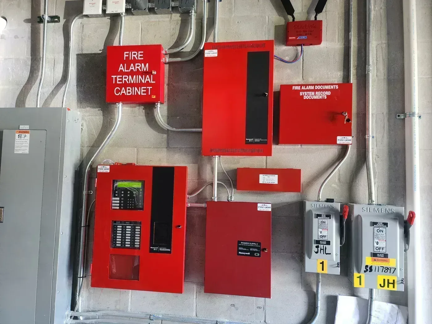 Fire alarm system installation in private school production studio addition