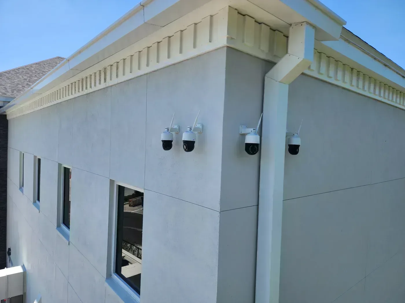 Security camera installation in private school expansion