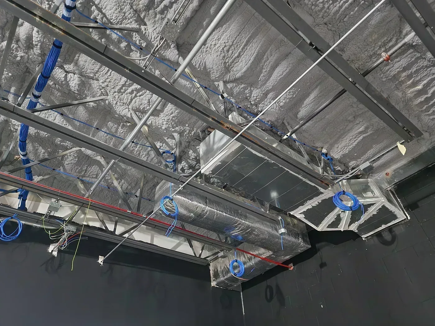 Structured cabling rough-in in private school new construction